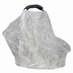 Silver Grey Marble Print Baby Seat Cover