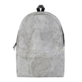 Silver Grey Marble Print School Backpack