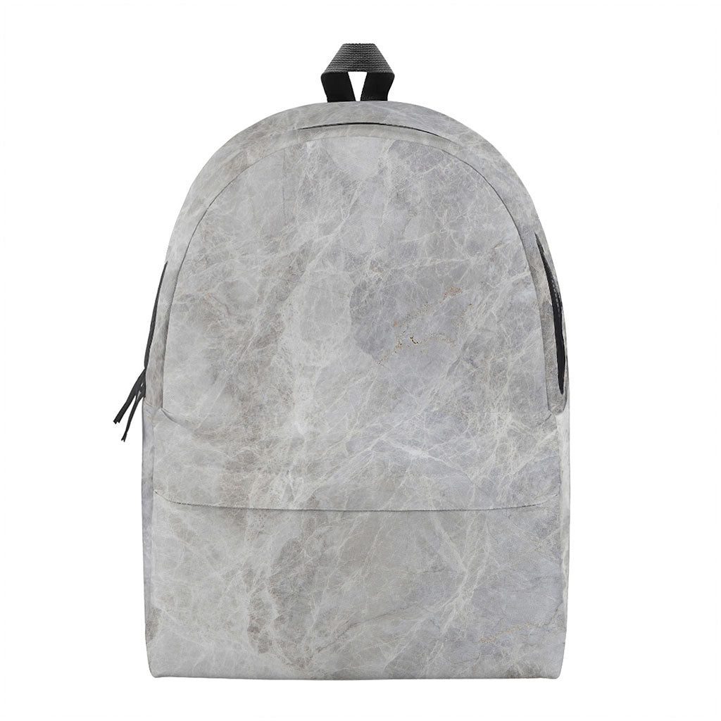 Silver Grey Marble Print Backpack