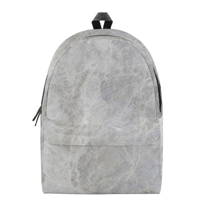 Silver Grey Marble Print Backpack