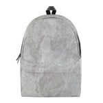 Silver Grey Marble Print Backpack