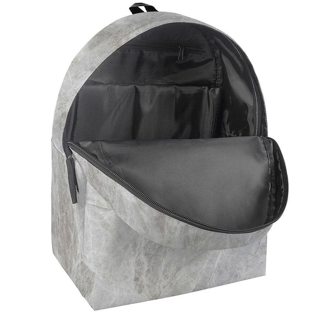 Silver Grey Marble Print Backpack