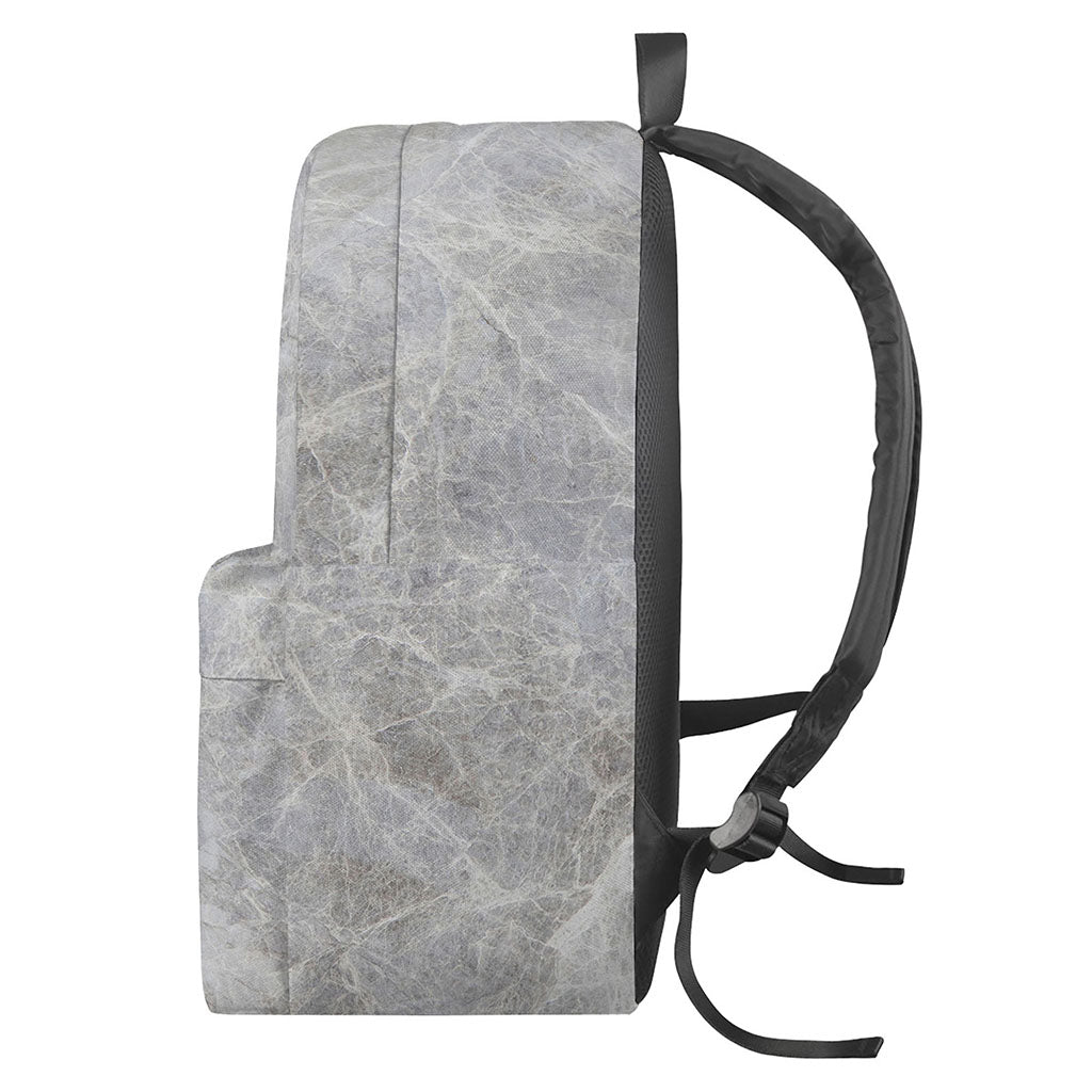 Silver Grey Marble Print Backpack