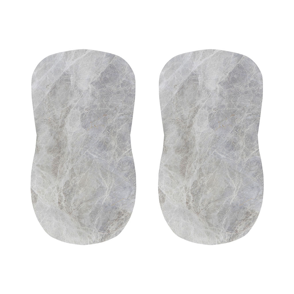 Silver Grey Marble Print Bar Stool Covers