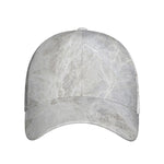 Silver Grey Marble Print Baseball Cap