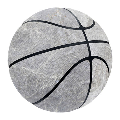 Silver Grey Marble Print Basketball
