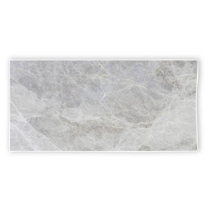 Silver Grey Marble Print Beach Towel