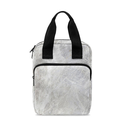 Silver Grey Marble Print Bible Tote Bag