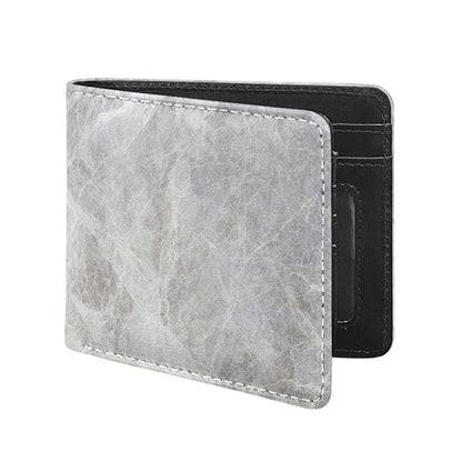 Silver Grey Marble Print Bifold Wallet