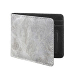 Silver Grey Marble Print Bifold Wallet