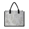 Silver Grey Marble Print Canvas Tote Bag