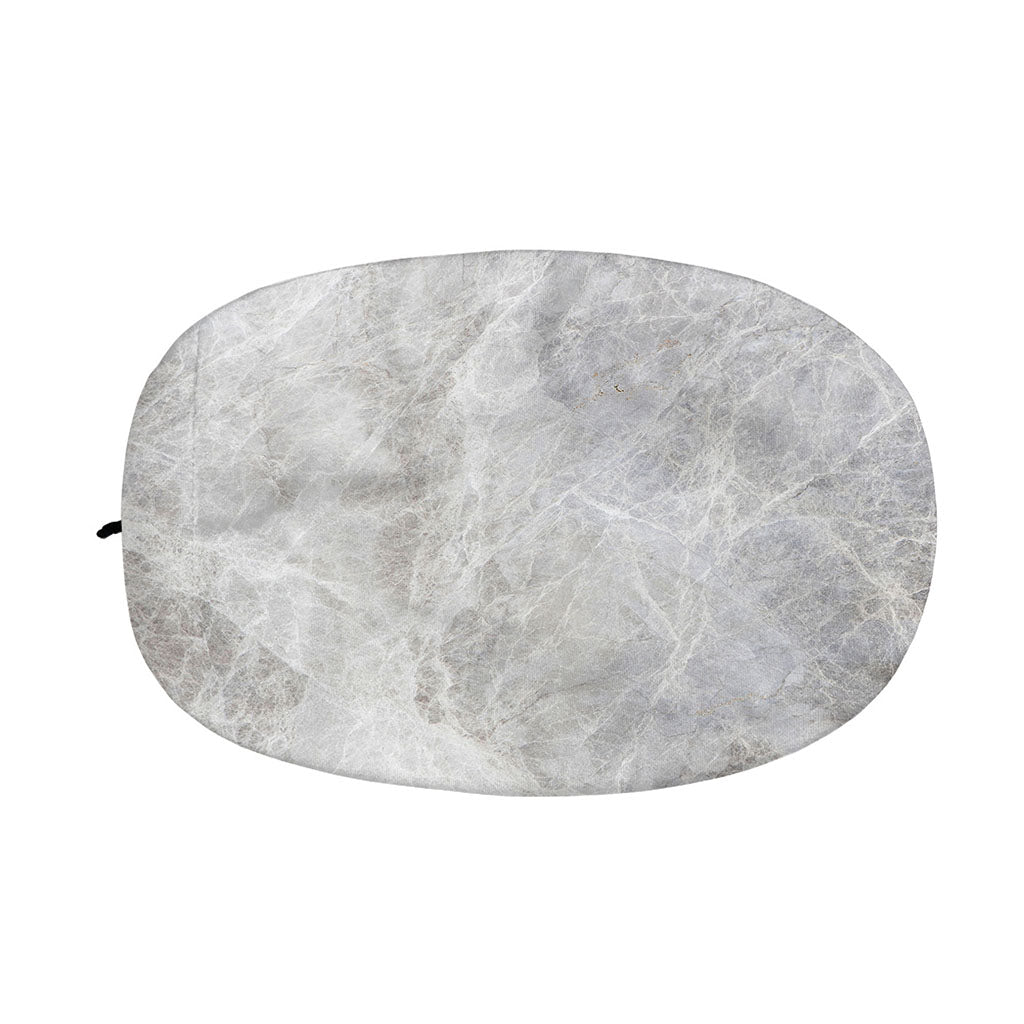 Silver Grey Marble Print Car Side Mirror Covers