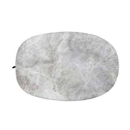 Silver Grey Marble Print Car Side Mirror Covers