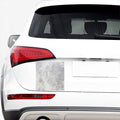 Silver Grey Marble Print Car Sticker