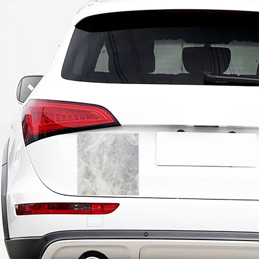 Silver Grey Marble Print Car Sticker