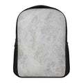 Silver Grey Marble Print Casual Backpack