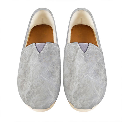 Silver Grey Marble Print Casual Shoes