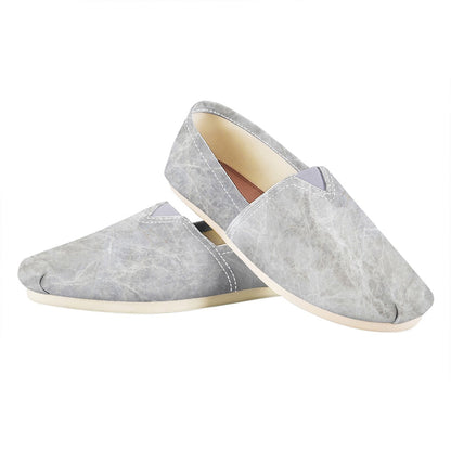 Silver Grey Marble Print Casual Shoes