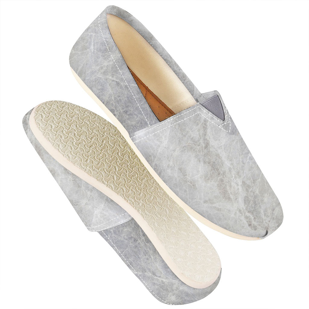 Silver Grey Marble Print Casual Shoes