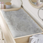 Silver Grey Marble Print Changing Pad Cover