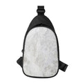 Silver Grey Marble Print Sling Bag