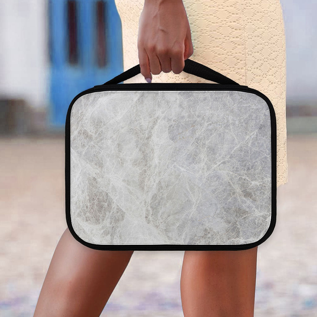 Silver Grey Marble Print Classic Bible Case