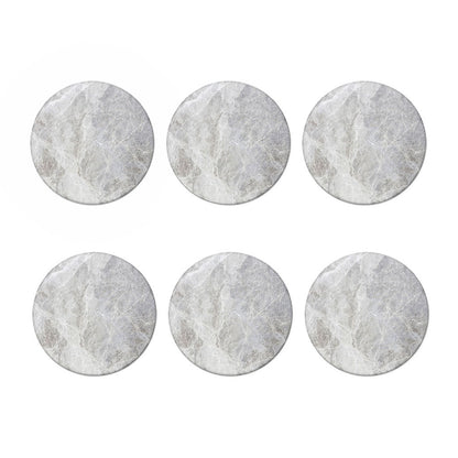Silver Grey Marble Print Coaster Set