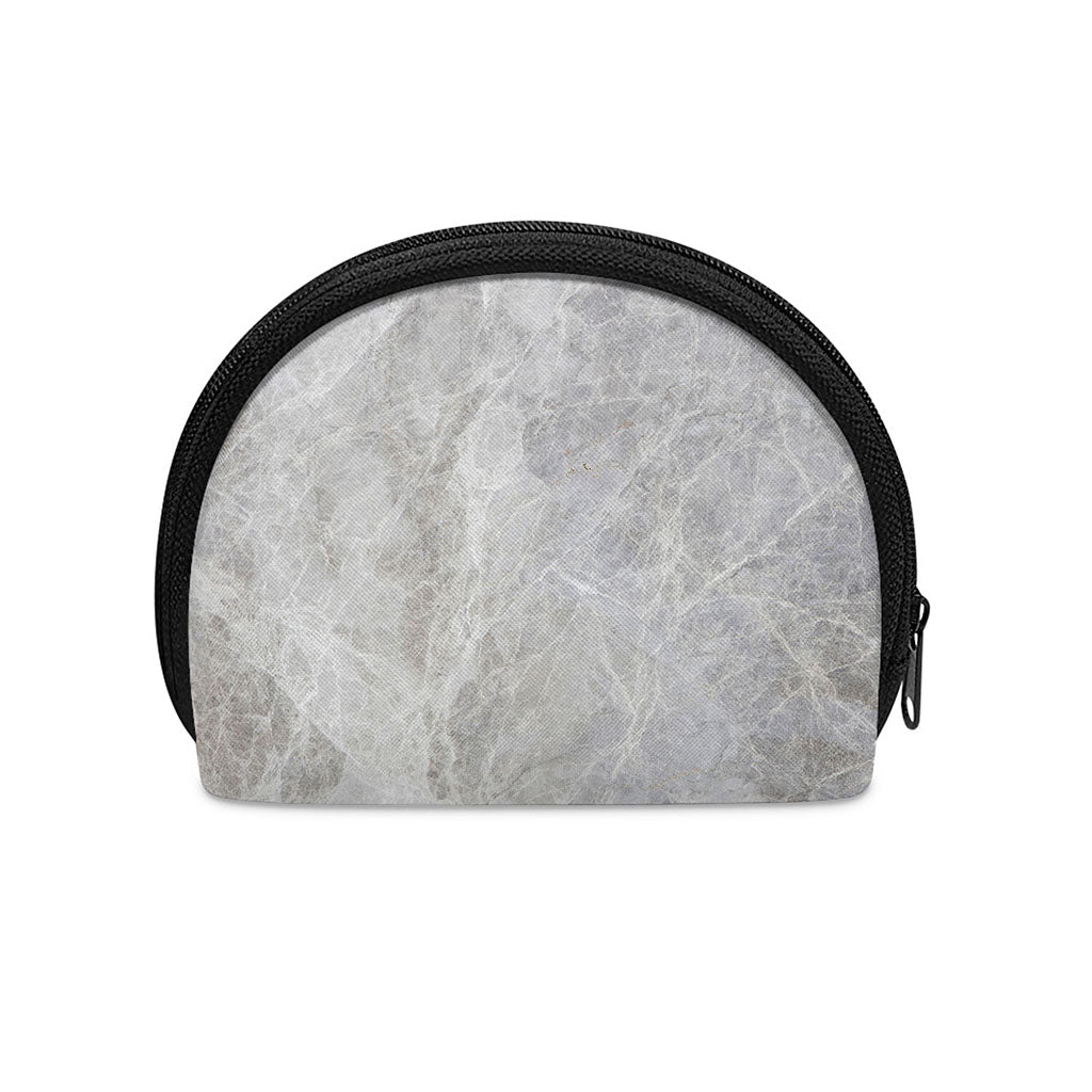 Silver Grey Marble Print Coin Purse