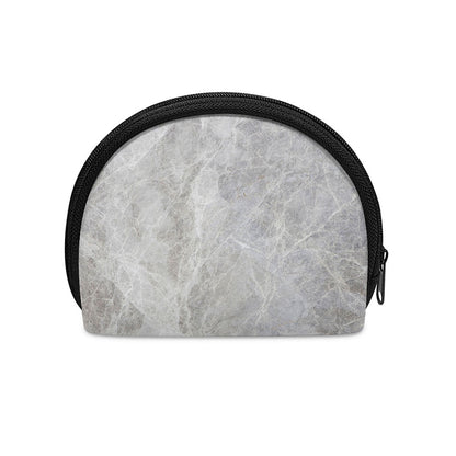Silver Grey Marble Print Coin Purse