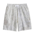 Silver Grey Marble Print Cotton Shorts
