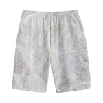 Silver Grey Marble Print Cotton Shorts