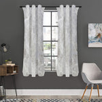 Silver Grey Marble Print Curtain
