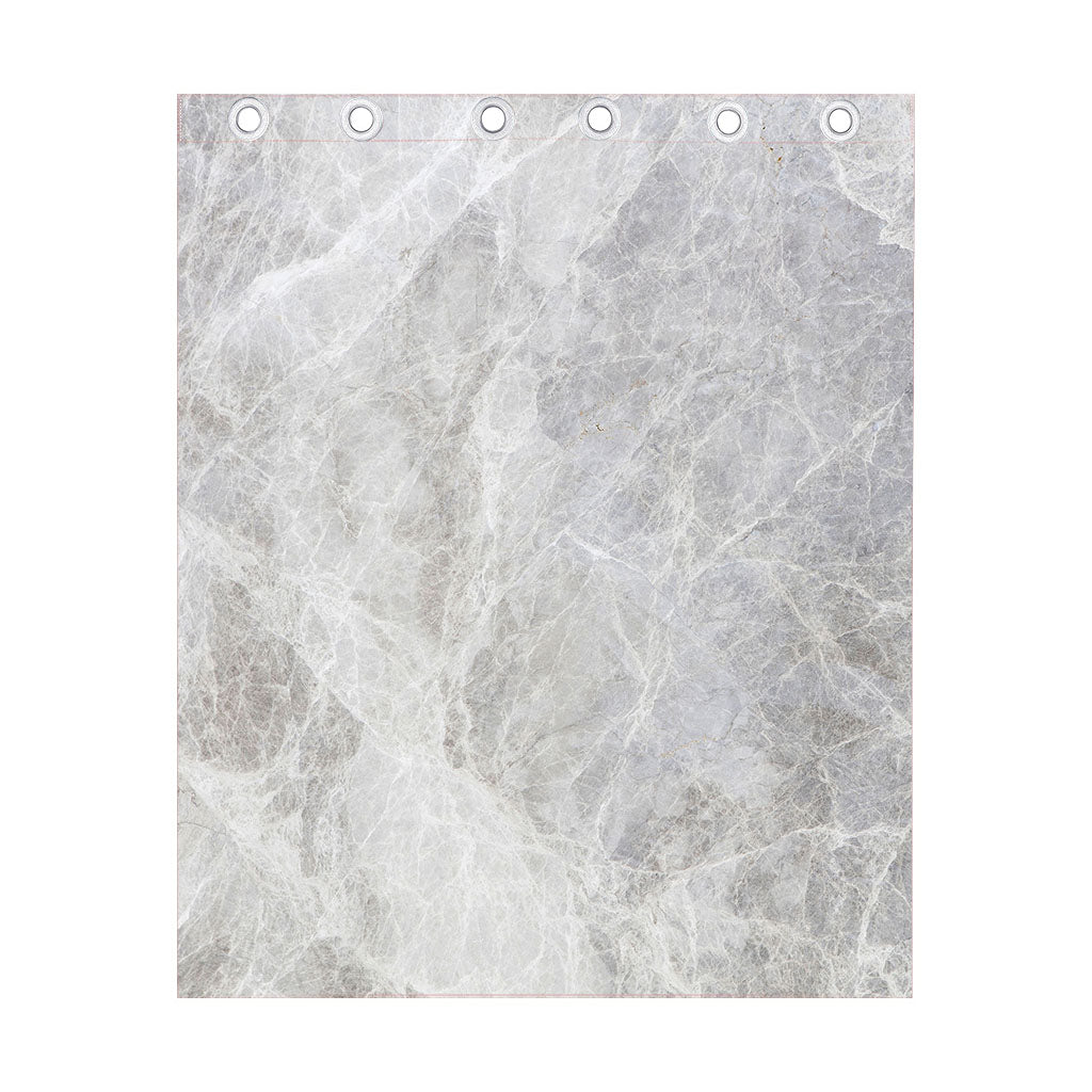 Silver Grey Marble Print Curtain
