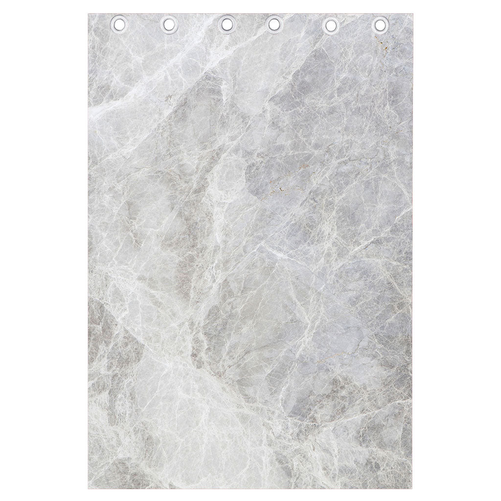 Silver Grey Marble Print Curtain