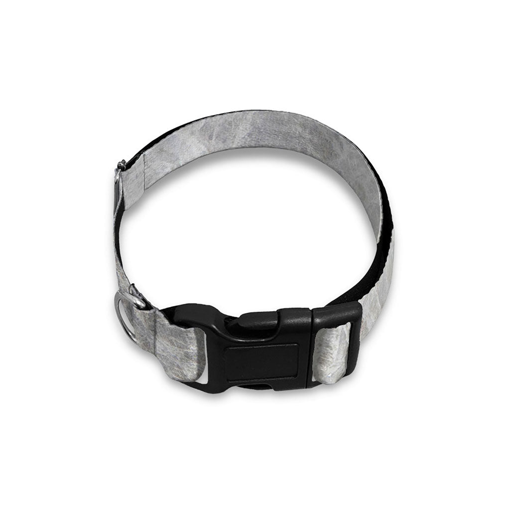 Silver Grey Marble Print Dog Collar