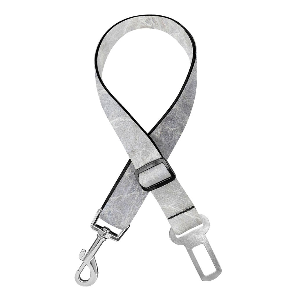 Silver Grey Marble Print Dog Seat Belt