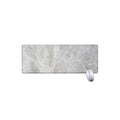 Silver Grey Marble Print Extended Mouse Pad