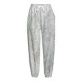 Silver Grey Marble Print Fleece Lined Knit Pants