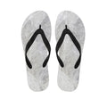 Silver Grey Marble Print Flip Flops