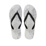 Silver Grey Marble Print Flip Flops
