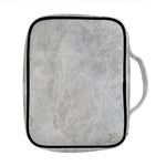 Silver Grey Marble Print Front Pocket Bible Bag