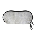 Silver Grey Marble Print Glasses Case
