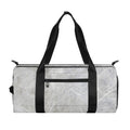 Silver Grey Marble Print Gym Bag