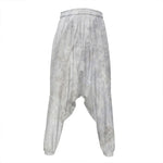 Silver Grey Marble Print Hammer Pants
