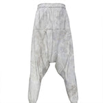 Silver Grey Marble Print Hammer Pants