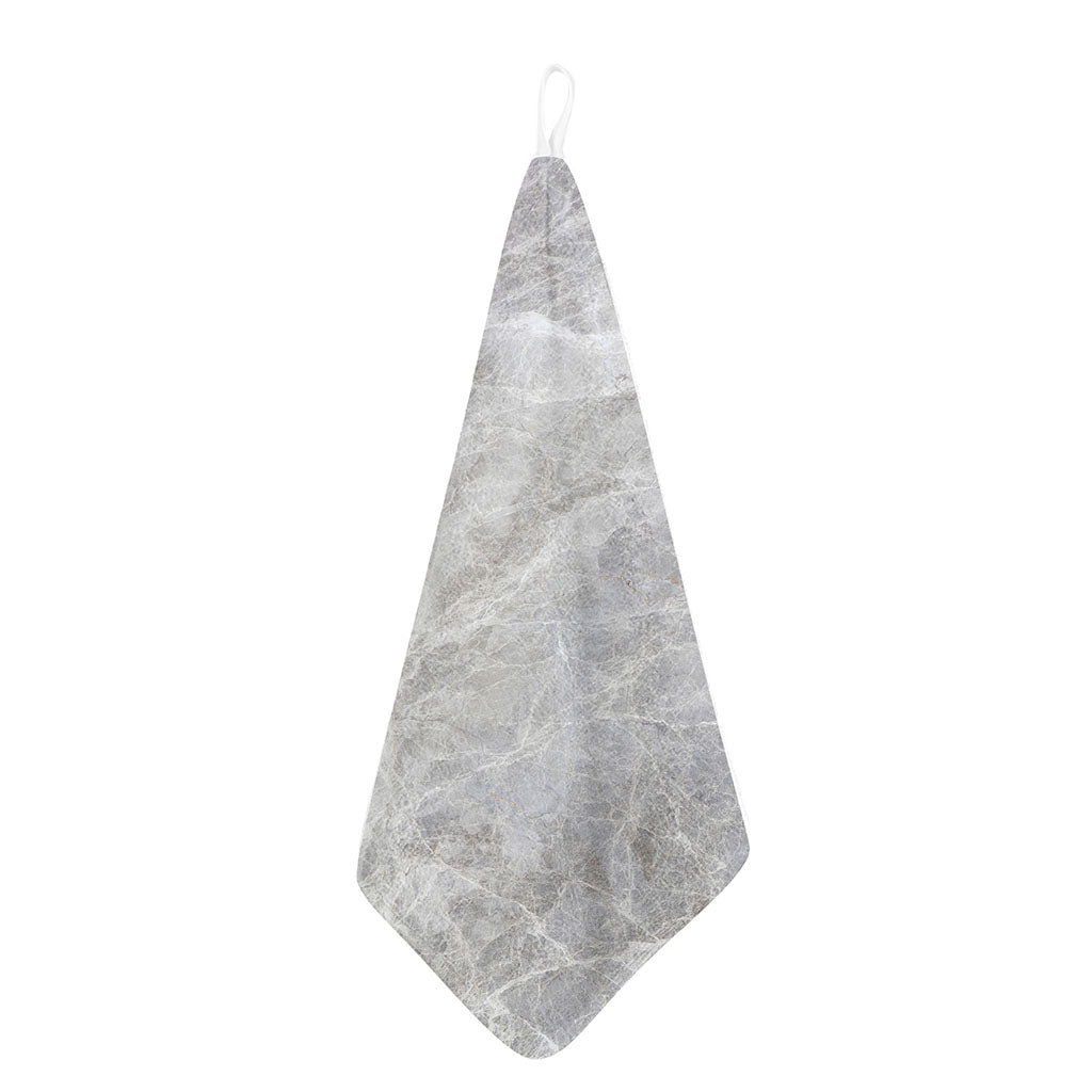 Silver Grey Marble Print Hand Towel