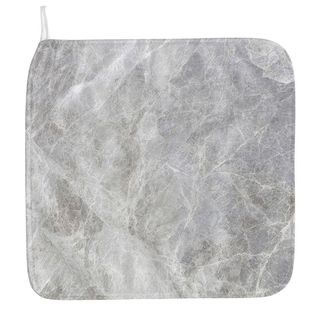 Silver Grey Marble Print Hand Towel