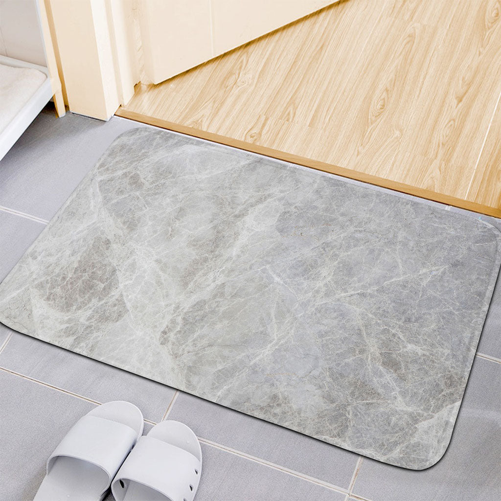 Silver Grey Marble Print Indoor Door Mat
