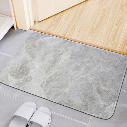 Silver Grey Marble Print Indoor Door Mat
