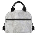 Silver Grey Marble Print Insulated Lunch Bag